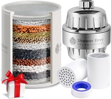 Shower Envy 15-Stage Shower Filter High-Pressure Filtered Shower Head with Vit