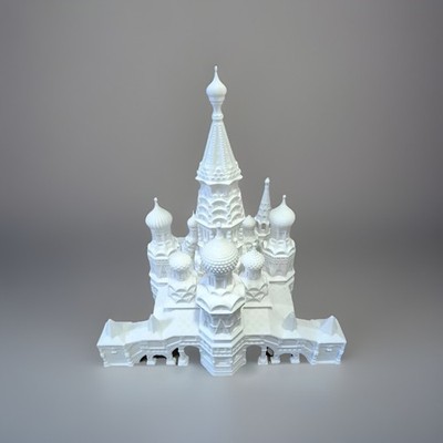 St. Basil's Cathedral - Moscow, Russia-8 Inches (White)