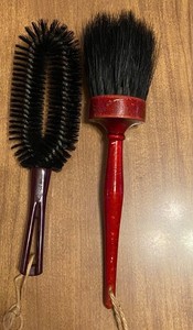Stanley Vintage Lint Brush and Victory 05 Horse Hair Circular Brush
