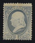 CKStamps: US Stamps Collection Scott#206 1c Franklin Mint VLH OG Spot Thin
