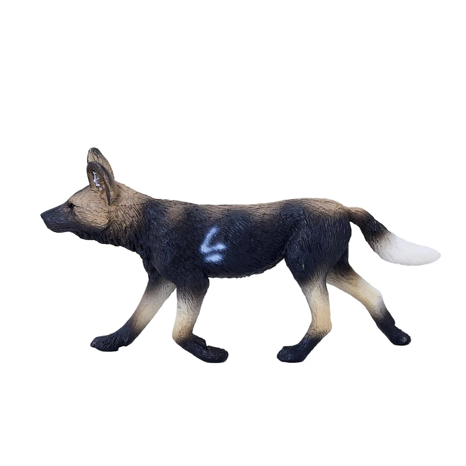 MOJO Figura de Juguete Pintada a Mano Realista de Perro Africano Pintado a Mano - Imagen 1 de 4