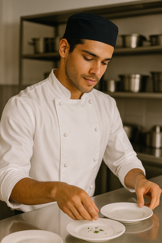Schwarze Kappe Koch Totenkopf Küche Profi Gastronomie Kochen Restaurant Kleidung - Bild 3 von 16