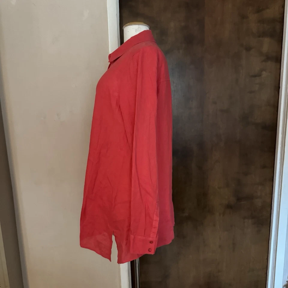 Blusa de lino irlandés orgánico Eileen Fisher talla pequeña  Foto 4 de 4