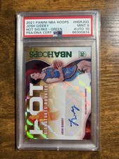 Josh Giddey PSA 9 Auto 10 21-22 Panini NBA HOOPS Green Hot Signatures Rookie.