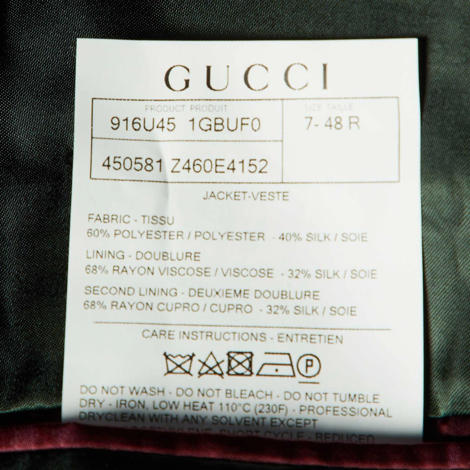 Gucci Giacca da sera jacquard cavalluccio marino blu navy M