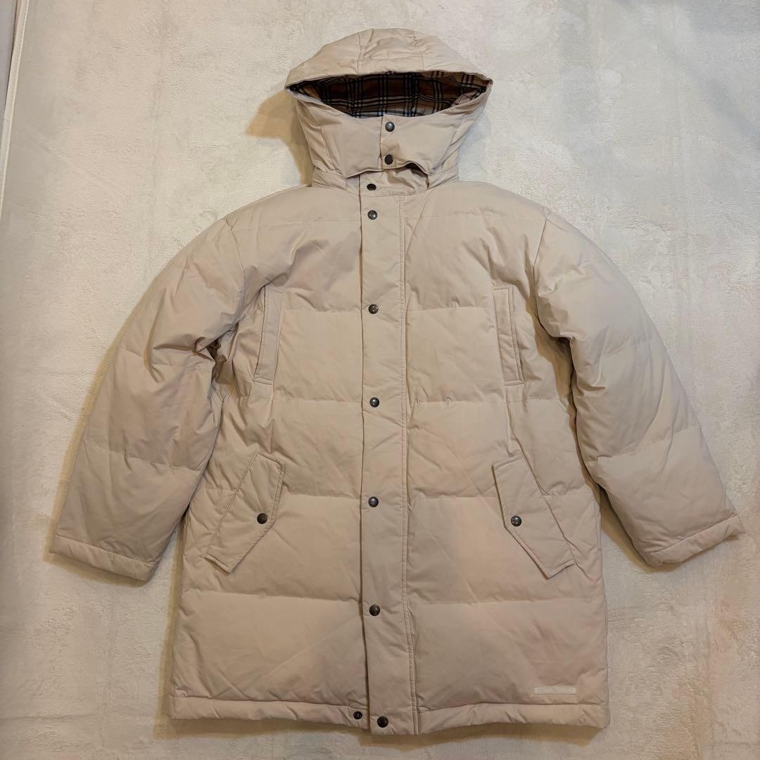 Burberry Nova Check Down Coat Beige Hooded Size L rare Men's From Japan thumbnail 15