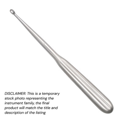 20x Volaris Dermal Curettes, 6.25'', Oval Spoon, Sz: 1 (4mm Diam), Economy