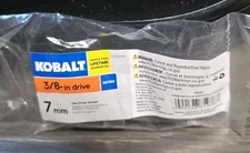 NIP 7mm Kobalt Hex Driver Socket 3/8" Drive # 0338185 