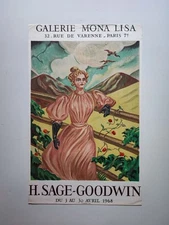 Henry Sage-Goodwin Exhibition Poster 1968 Glaerie Mona Lisa Exhibition Poster