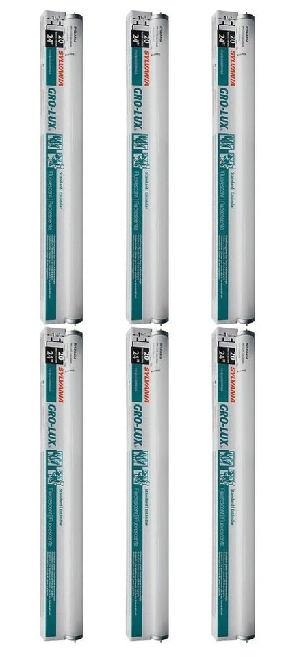 (pack of 6) Sylvania Lighting F20T12/LX/AQ/24" "Gro-lux" Aqua Fluorescent Bulb