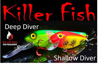 Ice Strong Outdoors Killer Fish Trolling Deep Diver - 20 colors!