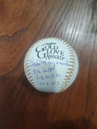 Bill Mazeroski Signed Gold Glove Baseball W/ 3 Inscriptions JSA