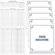 5 Pcs Check Desk Registers Checkbook Register for Business Checkbooks Transactio