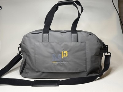 Away Gray Nylon Duffel Bag Travel Gym Men's Soft Case Shoe Compartment Strap