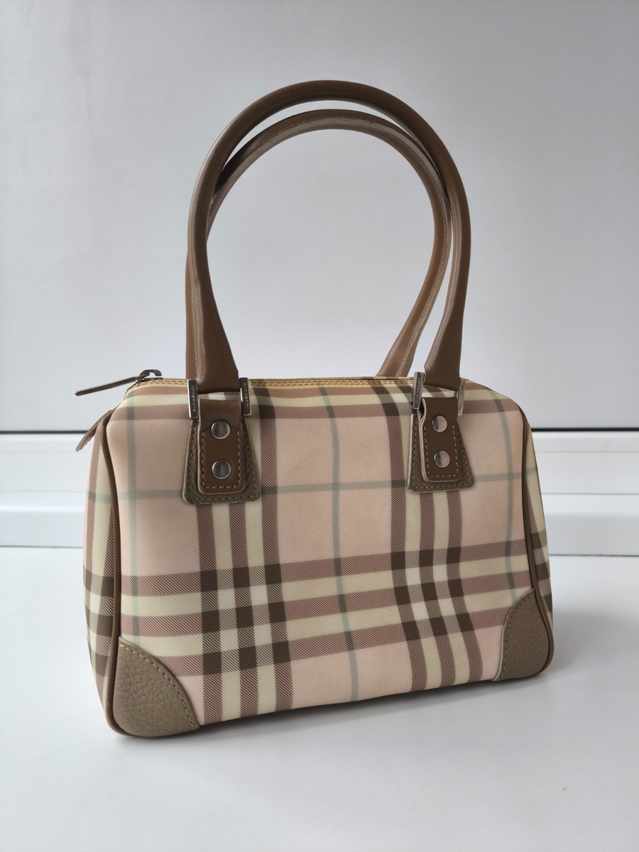 BURBERRY Y2K Nova Check MINI Tote Bowling Bag PVC Pink | eBay