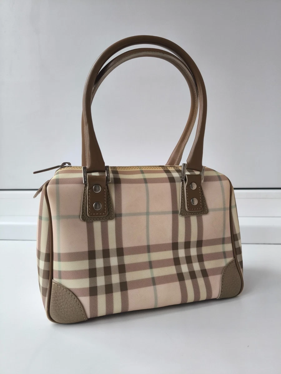 BURBERRY Y2K Nova Check MINI Tote Bowling Bag PVC Pink | eBay