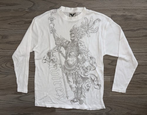 Avirex Knight Warrior Thermal Waffle Long Sleeve T-Shirt Men (L) Y2K Cyber Goth