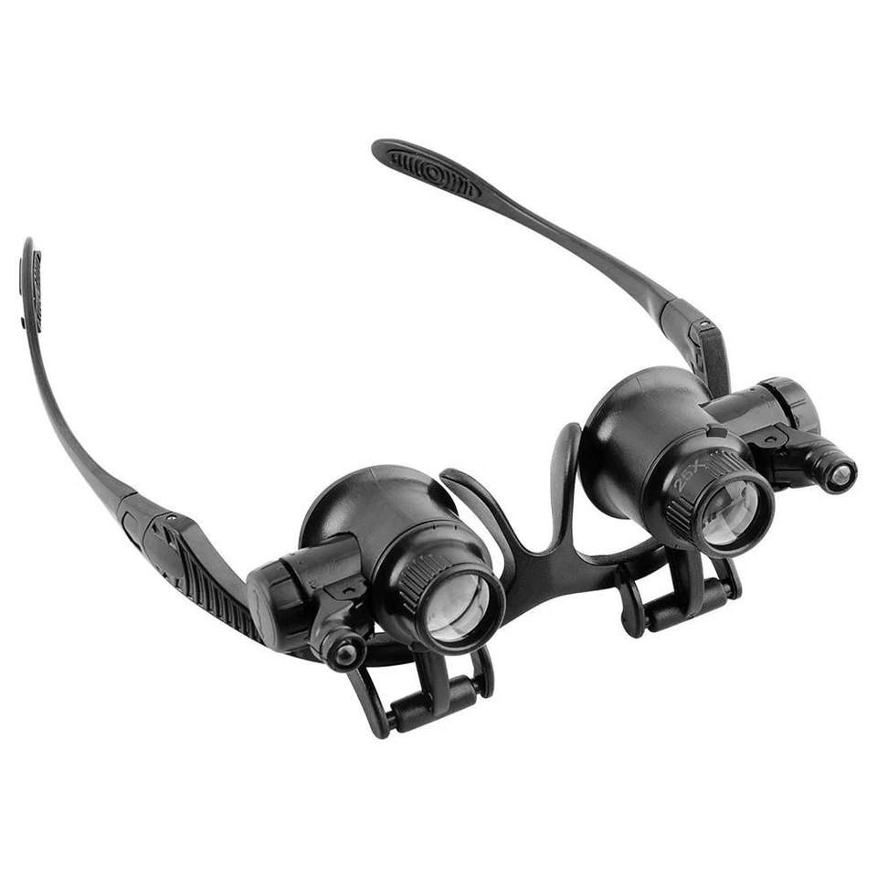 25X Magnifier Magnifying Eye Glass Loupe Jeweler Watch Repair Kit With LED Light - Image 2 of 4