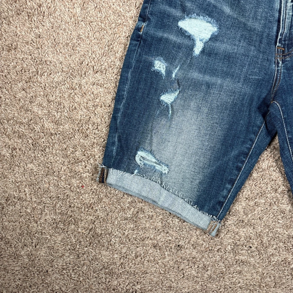 American Eagle Mens Denim Shorts Cutoff At Knee Extreme Flex Size 30 Distressed - Image 2 of 4