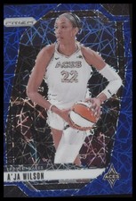 2024 Panini Prizm WNBA #86 A'ja Wilson Blue Velocity Prizms