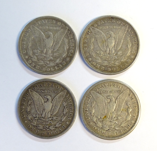 Lot of 4 Morgan Silver Dollar Coins (various dates & mint marks) / FedEx FS - Picture 13 of 13