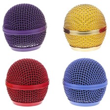 4 Pcs Recording Microphone Music Grill Replacement Mesh Grille Head