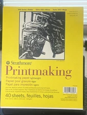 Strathmore 300 Printmaking Paper Pad 8x10 Inch Pack of 40 Acid Free Sheets
