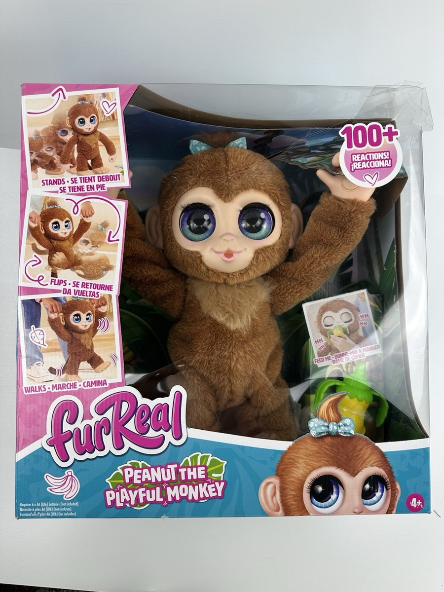 FurReal Peanut the Playful Monkey Interactive Toy Stuffed Zoo