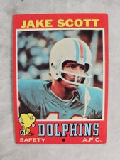 1971 Topps Jake Scott #211 NM Rookie Card Miami Dolphins. rookie card picture