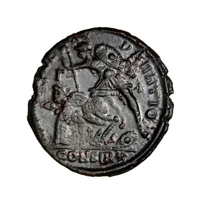 Roman Imperial Spearing Horseman CONSIA Star Constantius II (337-361), Æ COA