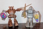 Vntg 1985 Marty Toys Mighty Bend-A-Bots Lot Bendable Robot Figure & 🗡️ & 🛡️
