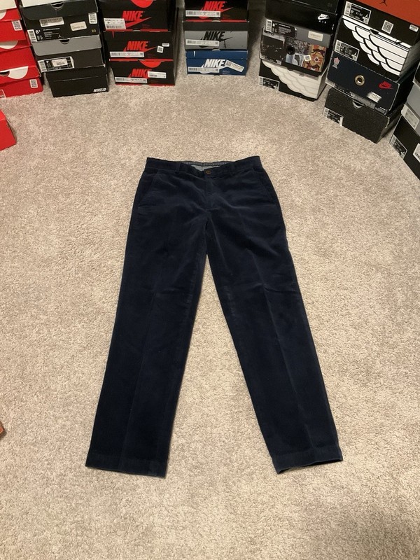 Brooks Brothers Men's Navy Blue Corduroy Pants 32x30 Clark Fit