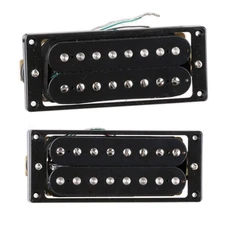 2 Pieces 8 String Electric Guitar  Pickup Double  Neck Bridge Pickup Set, Black
