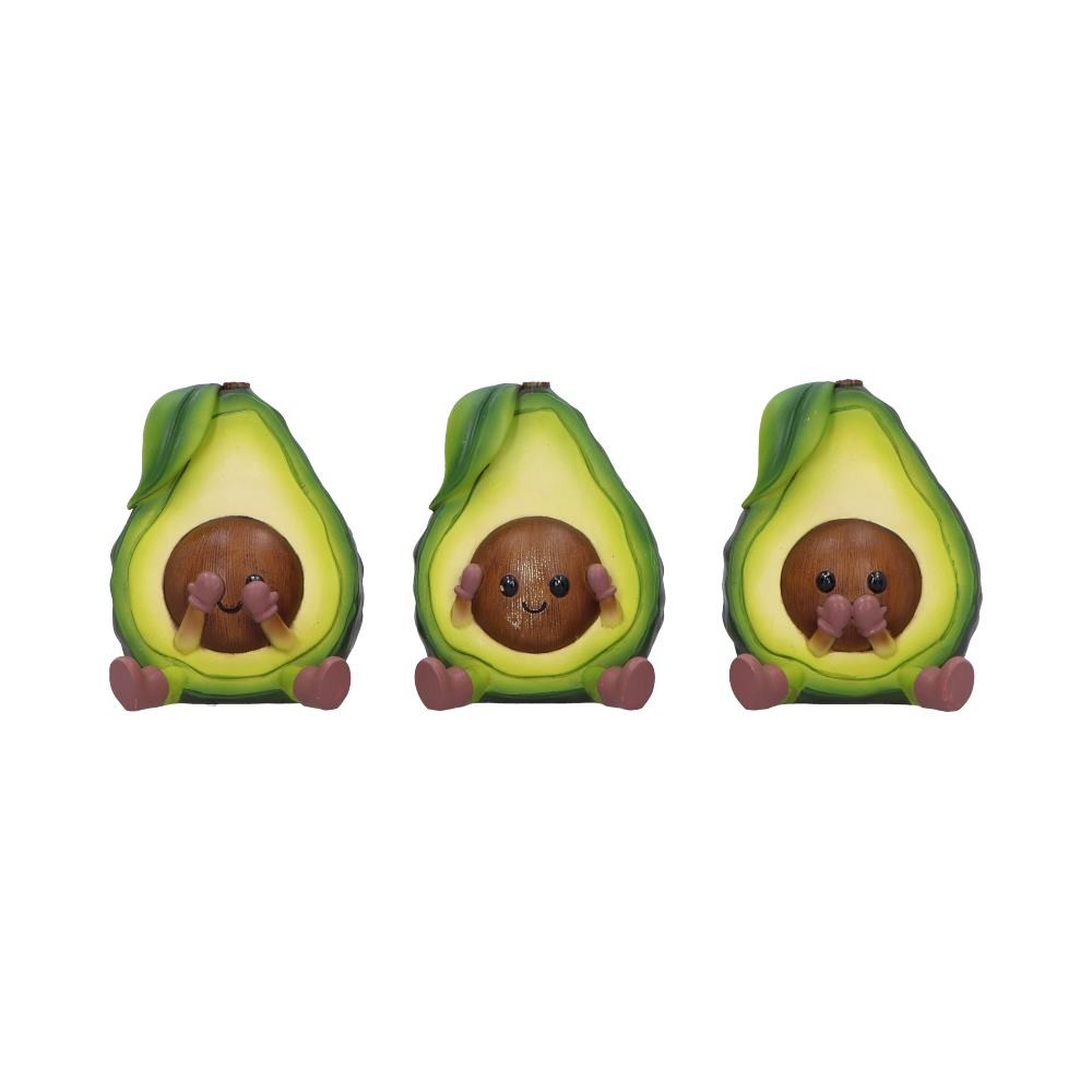 Three Wise Avocado Collectible Figurines 8.5cm