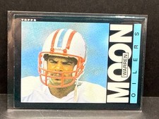 1985 Topps 251 Warren Moon Rookie RC Houston Oilers NFL card. rookie card picture