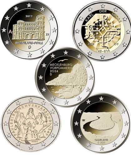 2 euros commemoratives Allemagne neuve UNC à choisir dans la liste