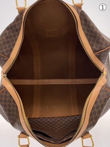 CELINE Boston bag Macadam pattern leather BRW Used - Picture 6 of 9
