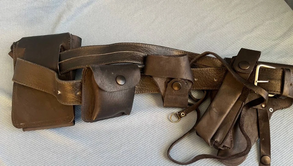 Police Holster.Full Set.Leather.Brown. - Image 3 of 4
