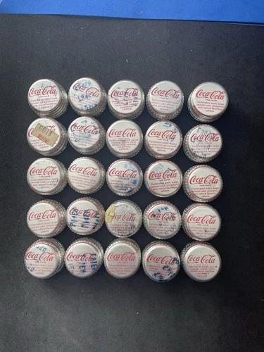 Vintage Lot Of 25 - Twist Off Aluminum Coca Cola Bottle Caps From The 1970’s