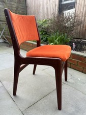 Mid Century Danish Dining Chair by Erik Buch in Velvet Fabric