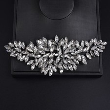 Bridal Headband Crystal Hair Vine Wedding Headpiece for Bride Silver Accessory