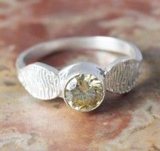 Ofertas de compromiso anillo solitario de diamantes champanage redondo de...