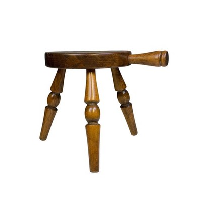 Authentic Furniture Products Vintage Wood 3 Leg Milking Stool | eBay