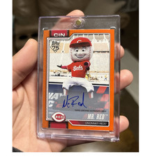 2026 Topps Celebrations #M-7 Mr.Red Mascots Auto Orange 25/25