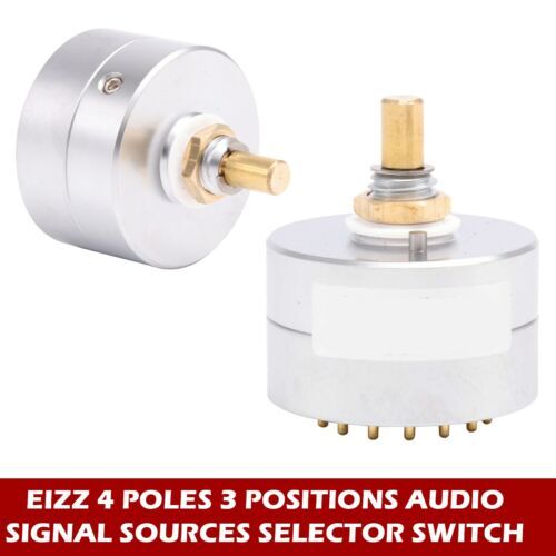 Interruptor giratorio EIZZ 3 vías 4 posiciones selector de fuente de señal para amplificador de audio HiFi - Imagen 2 de 12