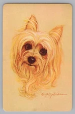 O) ONE Single Swap Playing Card Artistic MCM Dog Canine Vintage King Of Spades