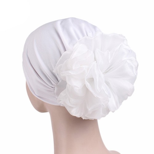 Dehnbare Turbanmütze für Damen große Blume Chemomütze gegen die ~ - Bild 15 von 56