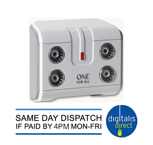One for All SV9604 Four Way Digital Freeview TV Radio Signal