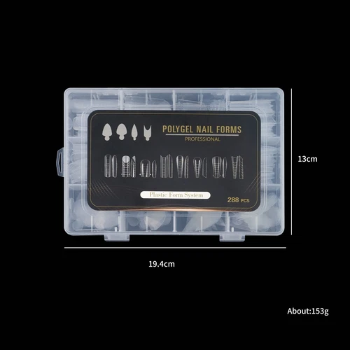 288 Stck./Box Poly Nagel Gel Verlängerung Form Tipps Nail Art Dual schnelle Aufbauformen - Bild 12 von 18