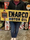 Antique Vintage Old Style Metal Sign Enarco Motor Oil Made in USA